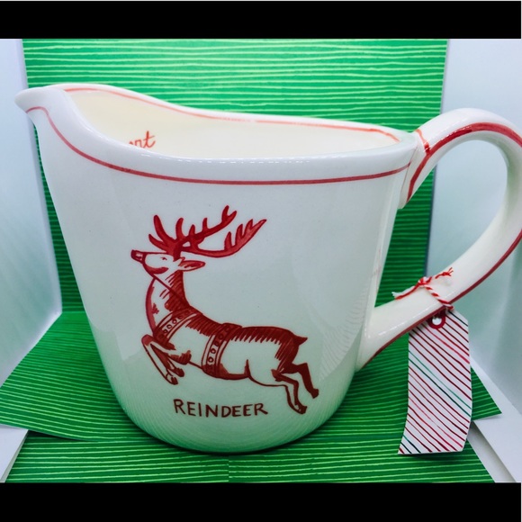 Molly Hatch Holiday Red Reindeer Ceramic Xmas Measuring Cup 4 Cups Poshmark